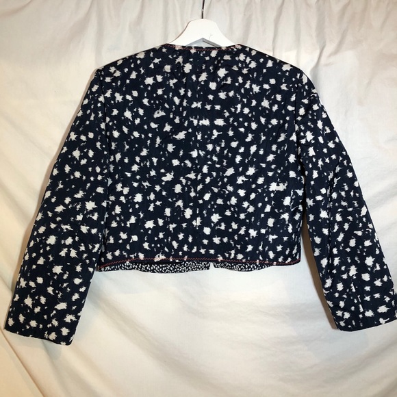 PAULE KA Crop Jacket W/bow Navy & Red SZ 44 US 12 - Picture 2 of 10